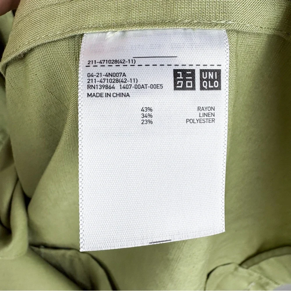 Uniqlo Comptoir Des Cotonniers Linen Blend Blazer Jacket Sage Green Small